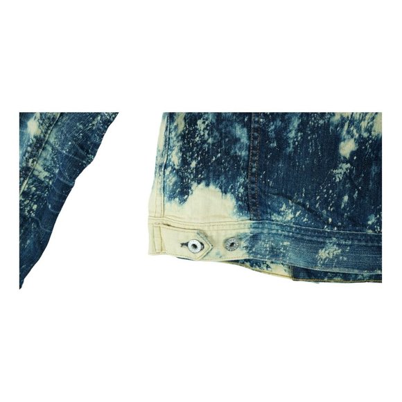 ADRIANO GOLDSCHMIED AG Jean Jacket Womens Medium Splash Bleached Made In USA - Picture 5 of 7